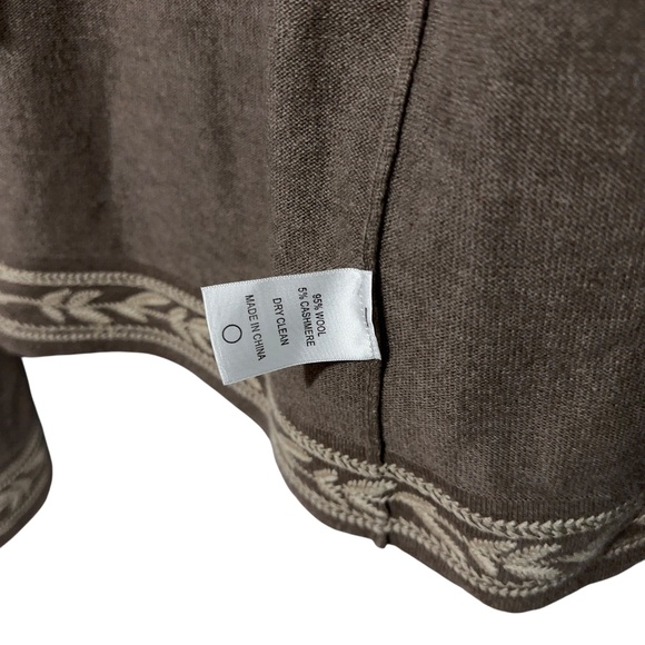 NWOT Johnny Was Women Cashmere Wool Cardigan Sweater Size L Waterfall Embroidery - Picture 5 of 6